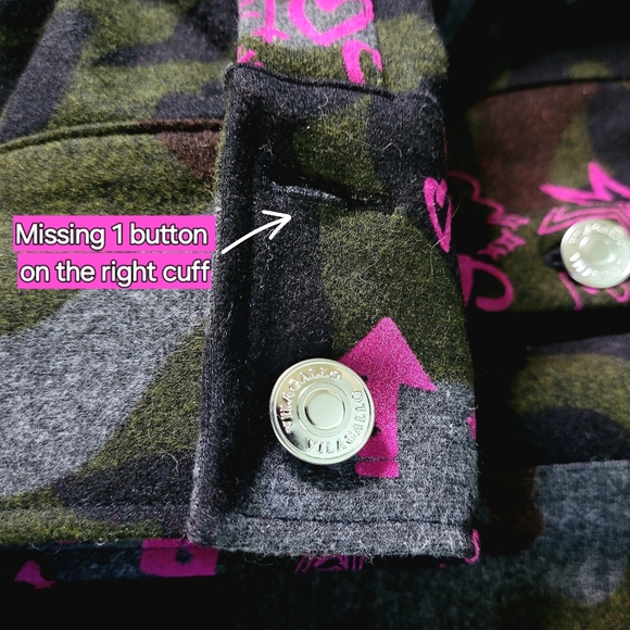 Vilagallo Camouflage Shirt Dress Size 40 Medium Green Pink Belt Button-Down RARE - Picture 8 of 12